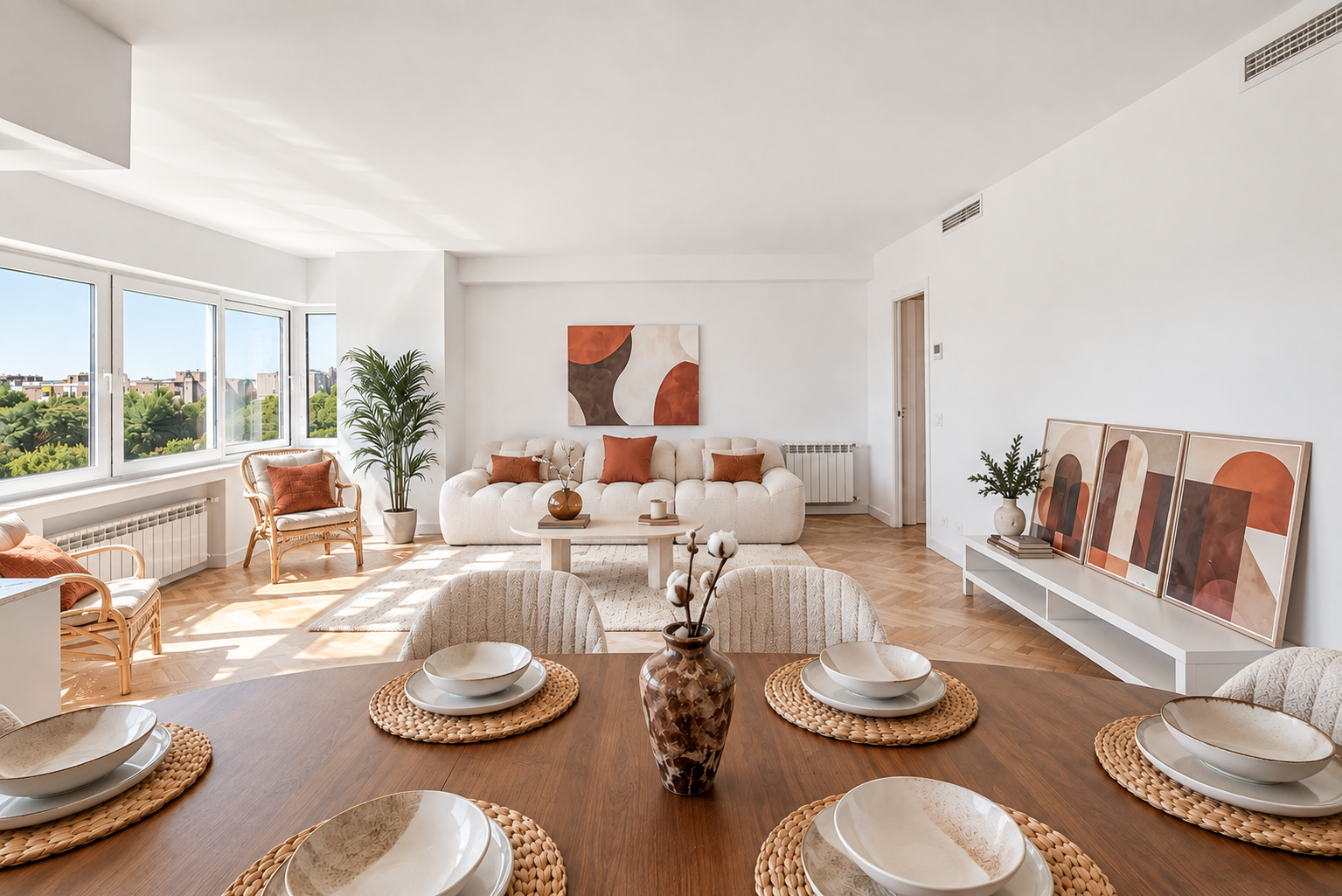 Estancia después de la intervención de Home Staging Collection
