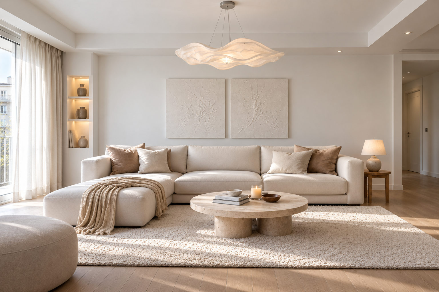 Estancia después de la intervención de Home Staging Couture